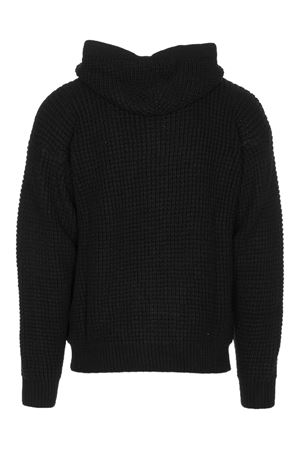 Felpa con cappuccio in misto lana nera FAMILY FIRST | SWF2507BLACK